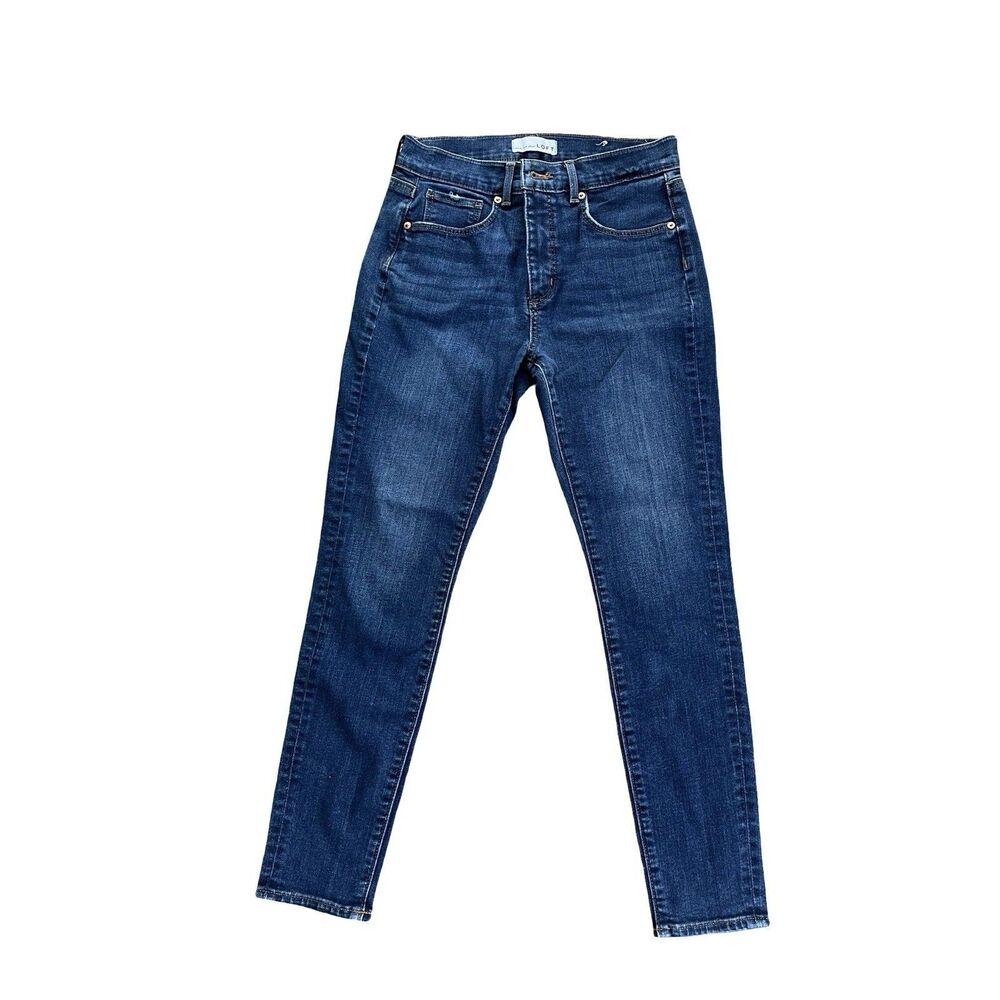 LOFT High Waist Skinny Ankle Blue Jeans Size 6/28 Denim